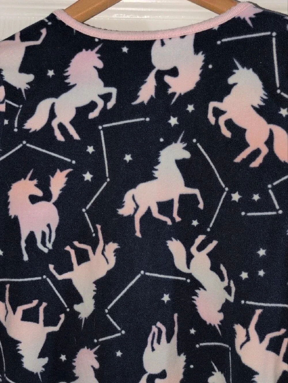 Carter's Navy and Pink Unicorn Constellation Fleece Pajama Set